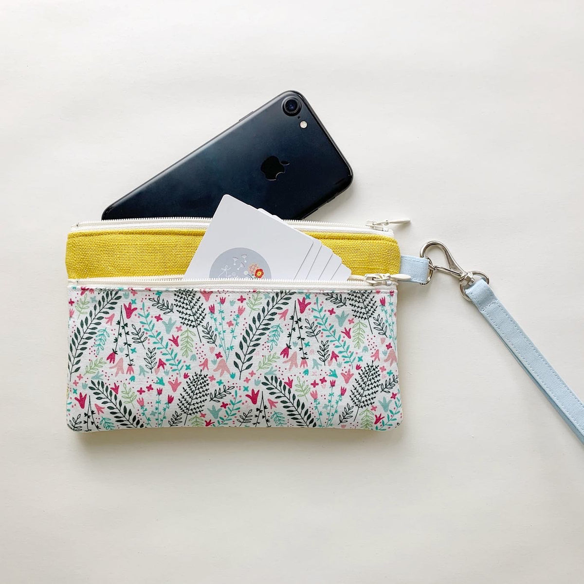 PDF pattern “Double zipper pouch” 2 sizes (Japanese version)