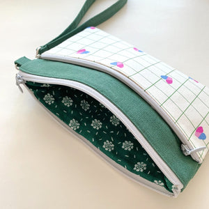 PDF pattern “Double zipper pouch” 2 sizes (Japanese version)